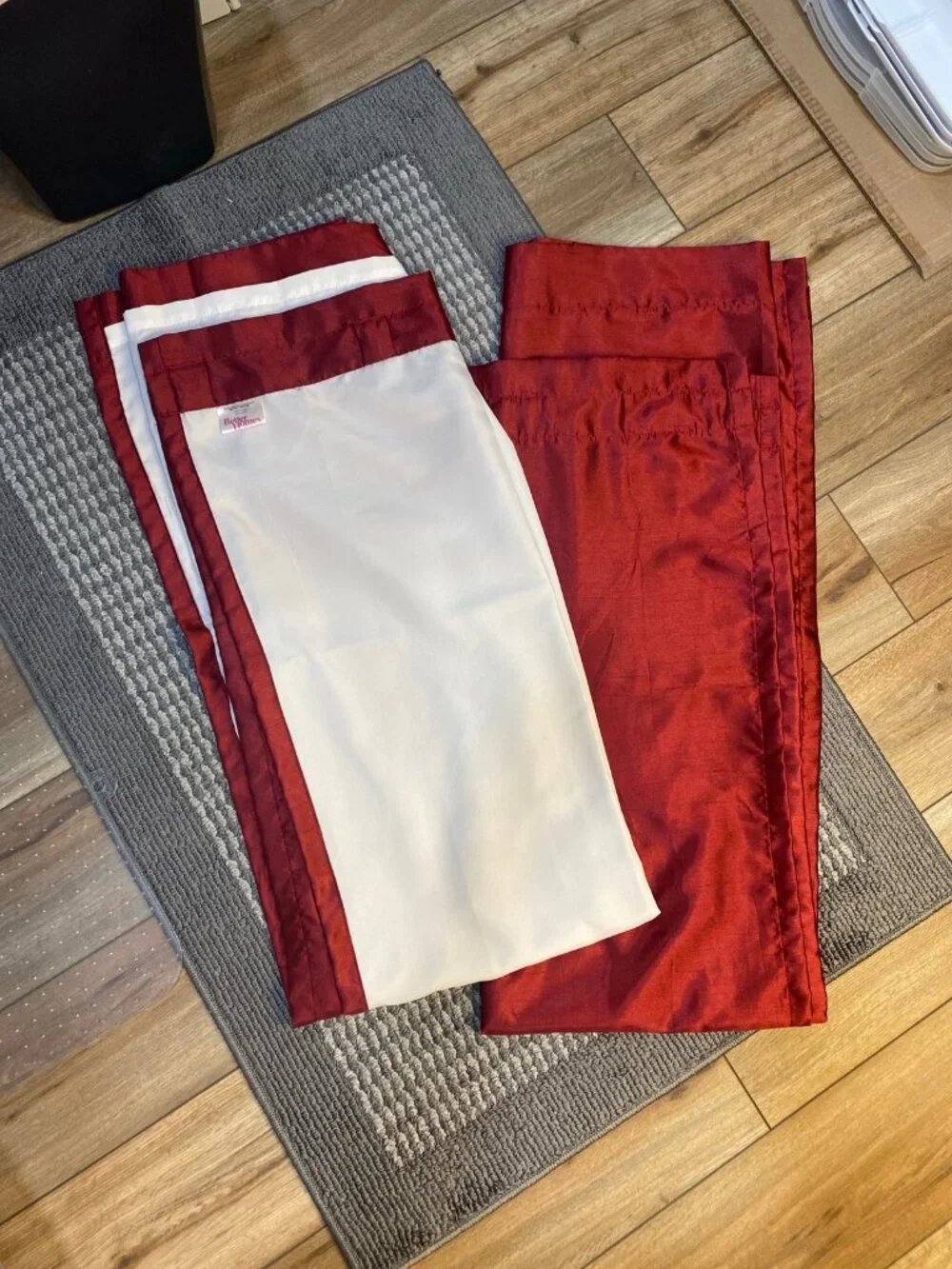 Better Homes & Gardens 2 Dark Red Curtain Panels Rod Pocket (54” W X 64” L)